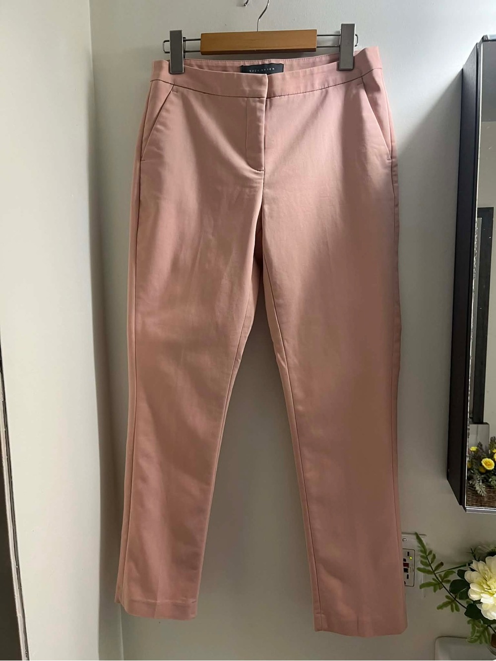 Suzy Shier Blush Pink Straight Leg Trousers